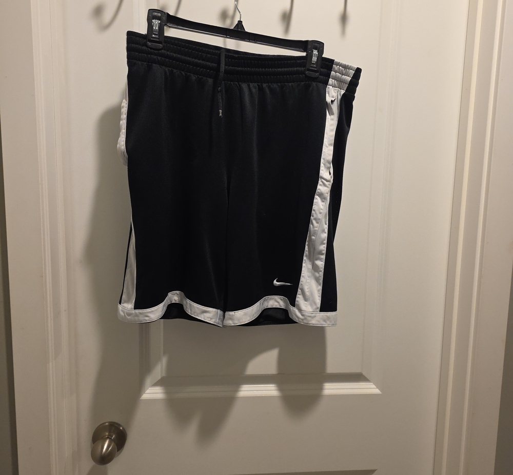 Nike Men’s Black Athletic Shorts with White Trim